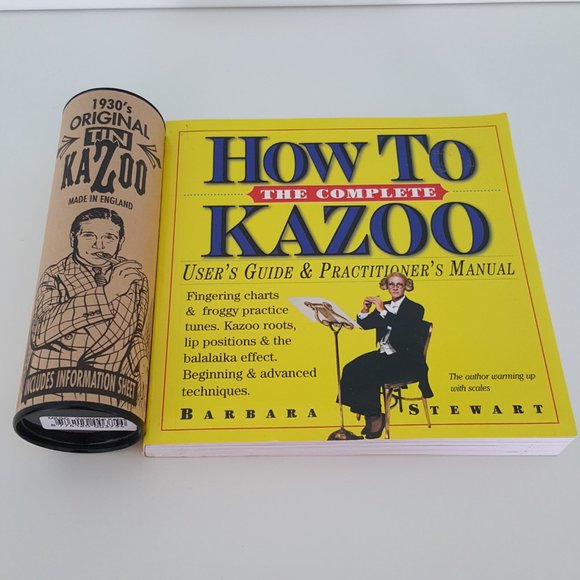 NEW Clarke 1930's Original Tin Kazoo - Made in England + Guide BOOK - Picture 2 of 7